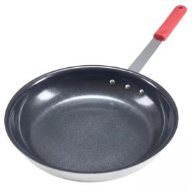 Ceramic Nonstick Egg Pan, Aluminum Frying Pan with Stainless Steel Base, Oven Safe, Dishwasher Safe Skillet (Option: Red-8IN)