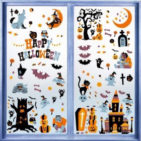 Halloween Window Stickers - 10 Sheets Window Clings Decals For Party Decoration, Indoor & Outdoor Home Decor (Option: Multicolor)